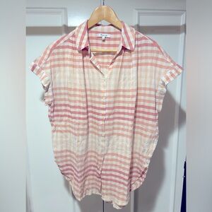 Madewell short sleeve button down blouse